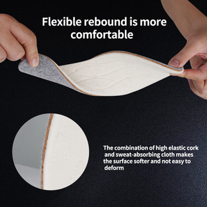 Inserts de chaussures en liège minces Semelles intérieures en laine à trois couches pour garder au chaud Semelles en feutre de liège Semelles de chaussures confortables - Product Image 5