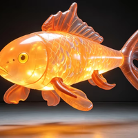 Décoration géante gonflable personnalisée en forme de poisson Koi télécommandée pour événements festifs et publicité