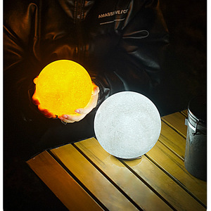 LED Moon Lamp 13cm Rechargeable Portable Hanging Light Ambient Camping Outdoor Tent Light - Product Image 2