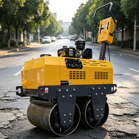 Compacteur vibrant à double tambour mini, portatif, avec moteur Honda |   Fournisseur chinois direct d'usine à haute efficacité