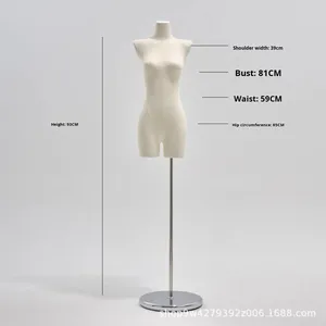 Black White Abstract <strong>Female</strong> Face Half Body <strong>Dummy</strong> Mannequin <strong>Plastic</strong> Clothing Store Display Stand Flat Shoulder Full Body - Product Image 6