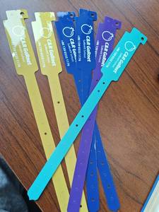 Fashional High Quality Custom Brand Logo Plastic PVC/Vinyl <b>Tag</b> Wristband & Bracelets for Events Festival - Product Image 6