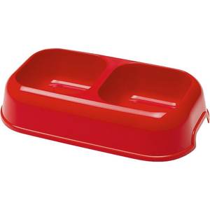 Ciotole Doppie da Viaggio per Animali Domestici 'PARTY' 2-in-1 Portatili con Motivo Solido per Cani e Gatti cm 26x15x5,6h-0,7 Lt - Product Image 2