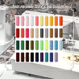 Zhuoerma 30/2 30/3 30S độ bền cao 100% polyester nhuộm Spun chỉ may - Product Image 3