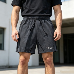 Custom Logo Men's <b>sets</b> 480gsm Black Casual Vintage Washed T-Shirt And Ripped Shorts <b>Set</b> Casual Summer Wear <b>Sets</b> for Men - Product Image 5