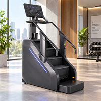 K-FIT GSK8 Simulateur d'escalade commercial avec grand écran tactile, application Bluetooth, chargement sans fil, 180 kg, pour salle de sport à domicile