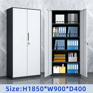 ตู้เก็บเอกสารสำนักงานแบบมีประตูสองบานสำหรับจัดเก็บเอกสารสำคัญทางการเงิน ตู้เก็บเอกสารโลหะพร้อมกุญแจล็อค - Product Image 3