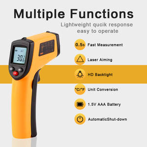 Suhu Kustom Tanpa Kontak Termometer Inframerah GM320, Suhu Inframerah Pirometer Laser Digital <span class=keywords><strong>Ir</strong></span> Termometer untuk Industri - Product Image 2