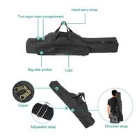 Sac de transport portable en toile pour cannes à pêche certifié BSCI, étui de rangement pour cannes et moulinets, organisateur d'équipement 100/130/150cm
