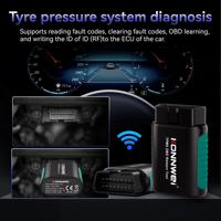 Outil de programmation universel pour capteurs TPMS de pneus de voiture Konnwei TK100 pour capteurs de pression des pneus Konnwei 433 MHz 315 MHz et réinitialisation OBD