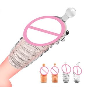 Manchon de pénis réutilisable de marque OEM, extenseur réaliste, préservatif d'extension, jouet sexuel pour hommes, agrandisseur de pénis, gaine de préservatif, modèle de retard - Product Image 5