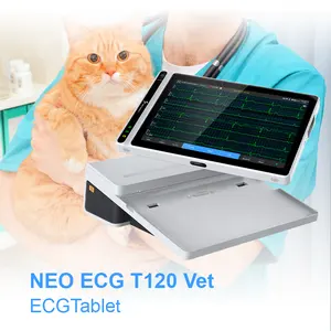 Electrocardiograma portátil para animales, Monitor ECG veterinario con carrito, ECG, ECG, para mascotas, ECG, 18, 12 canales, precio inalámbrico