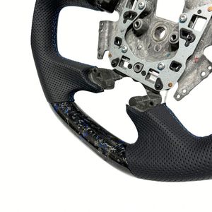 พวงมาลัยคาร์บอนไฟเบอร์สีน้ำเงินสำหรับ <span class=keywords><strong>Ford</strong></span> Xr6 Fg Mk2 พวงมาลัยสำหรับ Falcon FG FGX XR8 <span class=keywords><strong>Ford</strong></span> Falcon หุ้มหนังแบบเจาะรู - Product Image 3