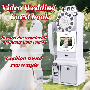 Mới được ra mắt gian hàng điện thoại Retro cho khách đám cưới tin nhắn Video & phước lành lưu bút điện thoại có dây để chụp ảnh - Product Image 6