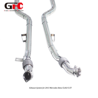 Système d'échappement GFC pour Benz CLS63 5.5T 2013 en acier inoxydable, double silencieux, double valve électronique, embouts quadruples AMG, tuyau d'échappement Catback