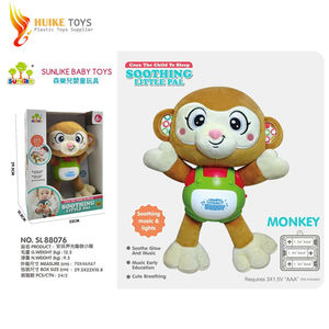 Jouets en peluche en vinyle musical pour le sommeil amusant 2025, Roly Poly, bébé, dessin animé, animal en peluche, lampe apaisante, poupée à monter - Product Image 3