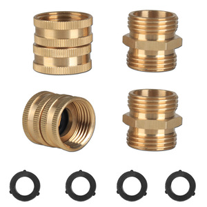 Brass Garden Water Pipe Connector 3/4 Threaded <b>Screw</b> Joint For Nylon Corrugated Hose Durable Outdoor Use - Product Image 4