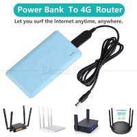 Hochwertige Powerbank USB 5V zu 12V 9V DC 5,5*2,1mm Klinkenstecker Step-up Booster Netzteil WLAN-Router Kabel