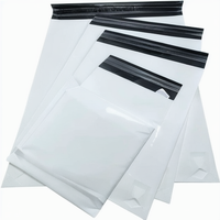 Sacs d'Expédition Blancs, Enveloppes d'Expédition Solides, Pochettes Plastique pour Colis – Lot de 100