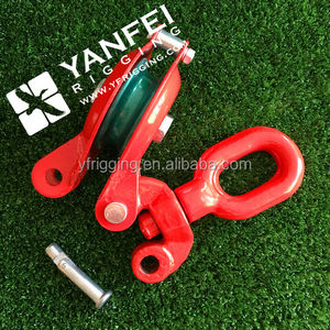 Bloc arraché de poulie de câble métallique peint orange en acier marin - Product Image 6