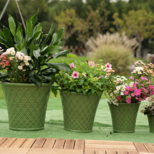 Vaso da Terra Grande in Argilla Vintage, Colore Personalizzabile, Smaltato, per Piante da Esterno, Casa e Giardino - Product Image 1