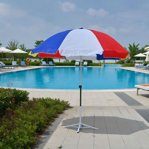Sombrilla de Playa Ventilada de Grado Comercial de 130/140 cm, con Doble Varilla, Resistente al Viento, Protección UV UPF50+, Parasol para Patio y Jardín - Product Image 1