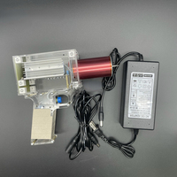 Tragbare hand gehaltene Tesla-Spule Künstlicher Blitz 10/13cm Lichtbogen Wissenschaft liches Experiment Spielzeug Hochspannung generator Fun Arc