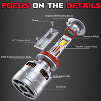 Ampoule de phare de voiture LED haute puissance 400W T200 Super Lumineuse 12V Éclairage automobile Phares LED 32000LM H1 H7 Phares avant de voiture