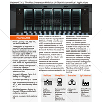 Système d'alimentation sans interruption (ASI) Vertiv Liebert EXM2 100-250 kVA/kW triphasé en ligne à double conversion haute efficacité avec batterie au plomb-acide parallèle 1,5 MW pour données