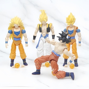 Figurine <span class=keywords><strong>Anime</strong></span> <span class=keywords><strong>Super</strong></span> Saiyan Goku Vegeta en PVC avec mains interchangeables, pose de combat, cadeau pour collectionneurs - Product Image 2