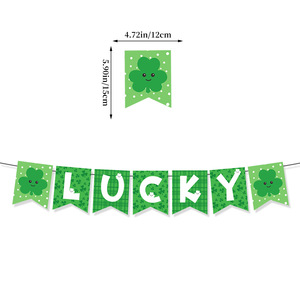 Décoration de la Saint-Patrick Ensemble de drapeaux de ballons Thème irlandais Lucky <span class=keywords><strong>Grass</strong></span> Cake Plugin Festival irlandais <span class=keywords><strong>HAPPY</strong></span> ST PATRICK'S DAY - Product Image 2