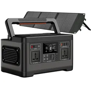 Outdoor Big Size High Capacity 500W Lifepo4 Lithium Cell Camping Portable Power Station Solar Generator