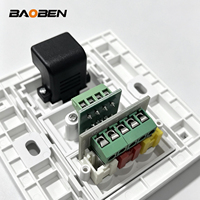 Plaque murale multimédia BAOBEN type 86, prise murale USB 3RCA AV RCA audio vidéo pour câblage de cinéma maison
