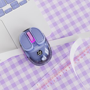 EWEADN Q9 Nhỏ gọn có thể sạc lại Chuột chơi game thiết lập <span class=keywords><strong>4</strong></span> Tốc độ DPI có thể điều chỉnh bàn phím không dây và chuột trong thiết kế màu hồng dễ thương - Product Image 1