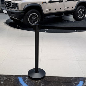 Barriera di Controllo Folla a 4 Vie con Palo in Metallo, Barriere di Sicurezza per Traffico per Esterni - Product Image 6