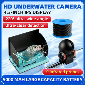 Máy dò cá chuyên nghiệp cầm tay dưới nước 200KHz Sonar, phạm vi 0.6-73m, màn hình LED, pin Lithium, hình ảnh HD - Product Image 3