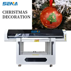 Printer flatbed UV 90*60CM dengan Epson 5 warna Pertama + pernis untuk botol anggur akrilik mesin cetak digital kartu ID