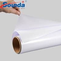 Material de póster, vinilo autoadhesivo de vinilo imprimible para imprimir 80 micras, 120g, pegamento blanco