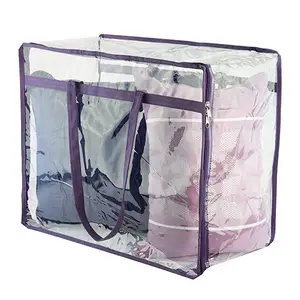 Individuell bedruckte PVC Klare Reißverschluss Lagerung Taschen Quilt Tasche