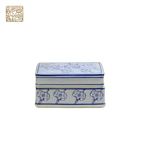 Antique Home Decor Handmade Ceramic Jewelry Box With Cover