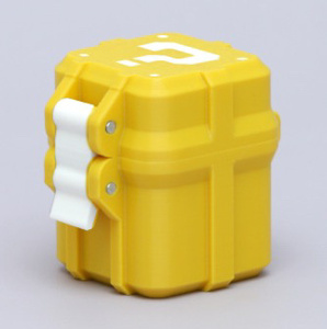 Boîte de rangement en plastique recyclé pour peptides avec couvercle rabattable et boucle de maintien, emballage coloré, étui pour peptides - Product Image 6