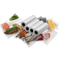 Rouleaux de sacs sous vide en PE recyclables à trois soudures latérales, transparents, à prix abordable, pour emballage alimentaire surgelé, scellage à chaud, vente chaude