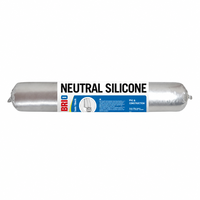 Mastic silicone haute résistance gris foncé pour joints de murs en verre structurel, paquet de 600 ml