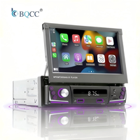 Autoradio Android BQCC 7 pouces, écran rétractable universel, Carplay, FM AM RDS BT USB, tableau de bord, aide à la marche arrière, miroir