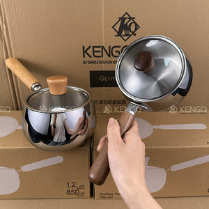 Olla para bebé Kengo de acero inoxidable 316, olla para leche sin recubrimiento de 850 ml para la preparación de alimentos infantiles - Product Image 1