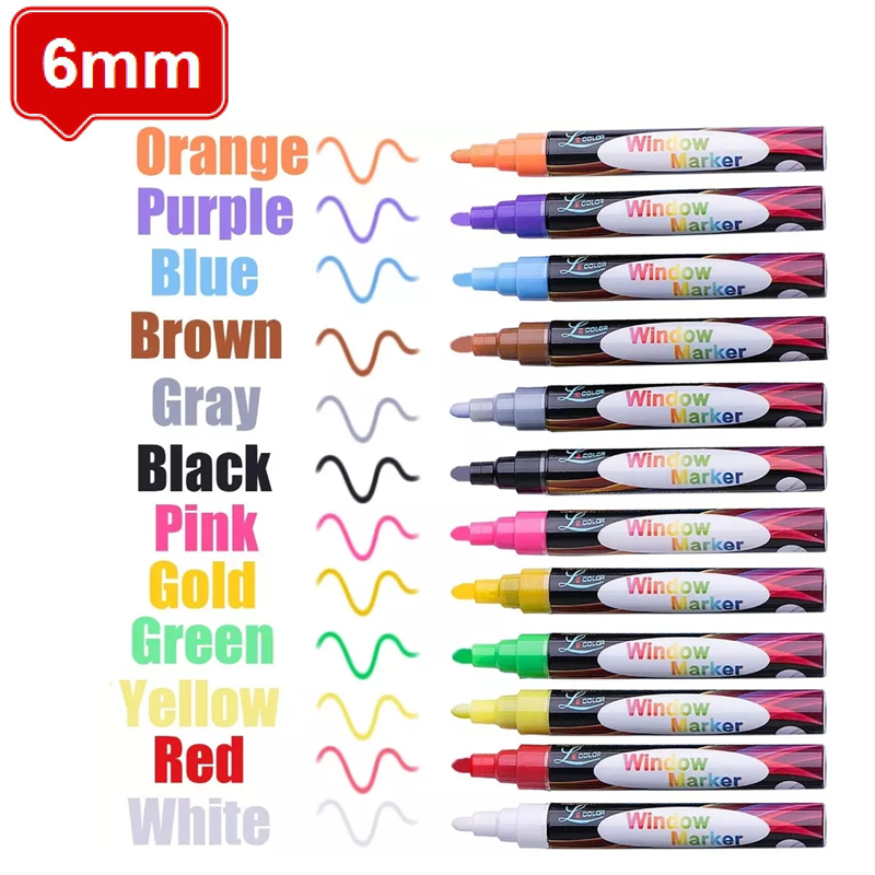 Средний фломастер с кончиком 6 мм для рисования жидких мелков для новогодних Праздничных Украшений