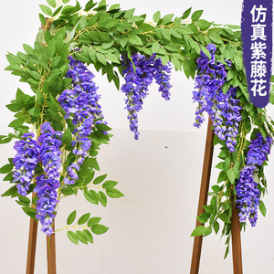 Guirlandes artificielles de glycine en soie Stupid Bird, fleurs réalistes pour décoration de mariage, couverture d'arche - Product Image 2