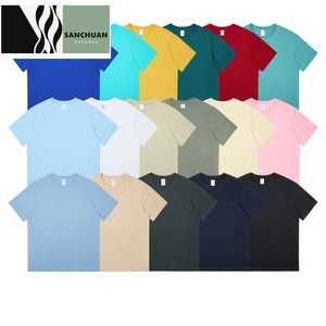 Camisetas Lisas Unisex de Algodón 100% de 220g en 17 Colores, Tallas Grandes hasta 5XL, Camisetas para Hombre, Marca Privada, MOQ 2 Piezas - Product Image 1