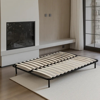 Base de lit plateforme extensible en cuivre et bois de manguier, support de matelas durable et écologique, vente en gros directe usine