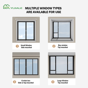 YIJIALE Aluminum <strong>Curtain</strong> Track Set <strong>with</strong> <strong>Hooks</strong> Adjustable Length Ceiling/Wall Mount <strong>Curtain</strong> Rail System White - Product Image 4